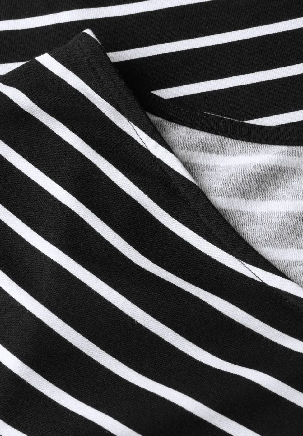 Gestreepte jersey jurk