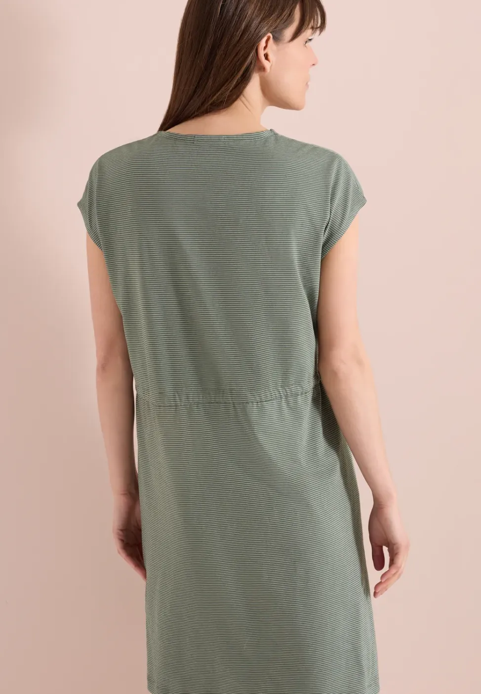 Gestreepte jersey jurk
