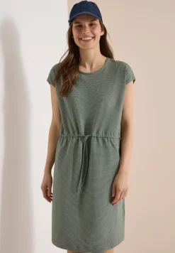 Gestreepte jersey jurk