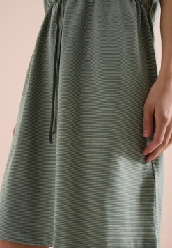 Gestreepte jersey jurk