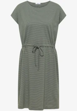 Gestreepte jersey jurk