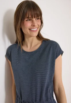 Gestreepte jersey jurk