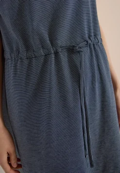Gestreepte jersey jurk