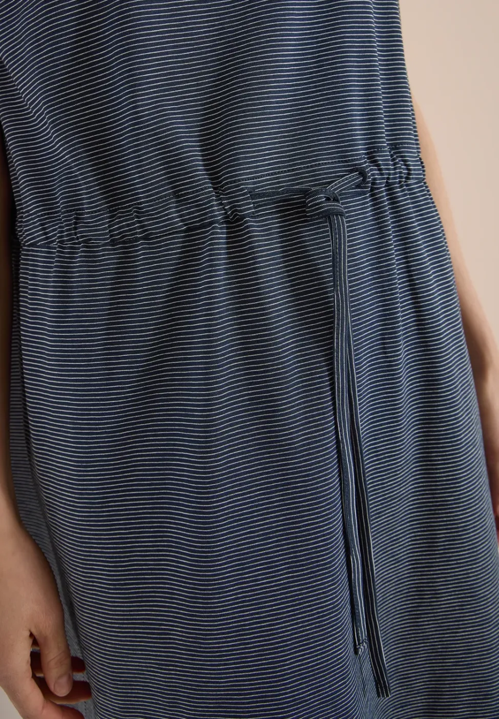 Gestreepte jersey jurk