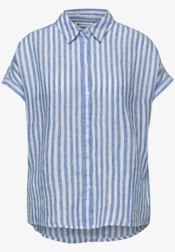 Gestreepte linnen blouse
