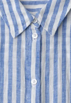 Gestreepte linnen blouse
