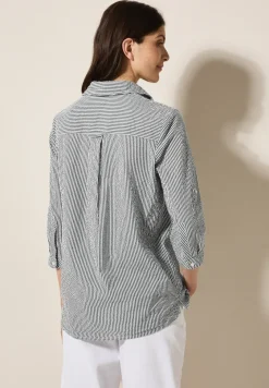 Gestreepte seersucker blouse