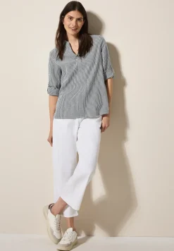Gestreepte seersucker blouse