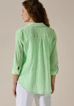 Gestreepte seersucker blouse
