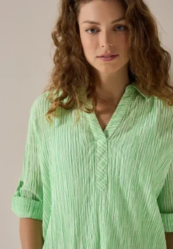 Gestreepte seersucker blouse