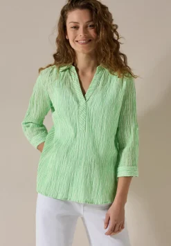Gestreepte seersucker blouse