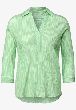 Gestreepte seersucker blouse