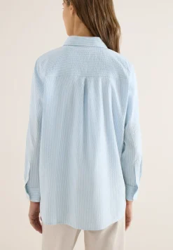Gestreepte seersucker blouse