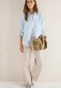 Gestreepte seersucker blouse