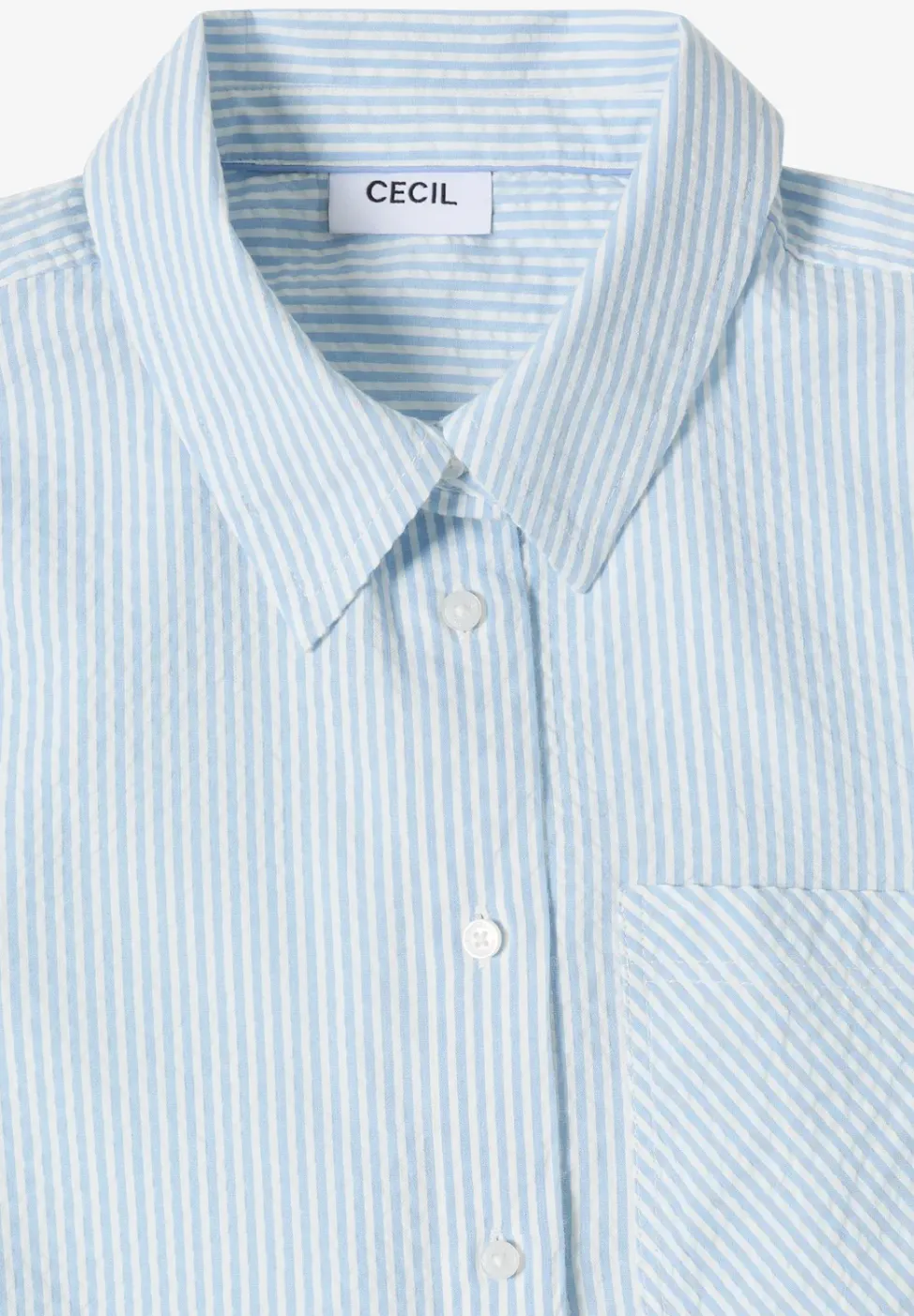 Gestreepte seersucker blouse