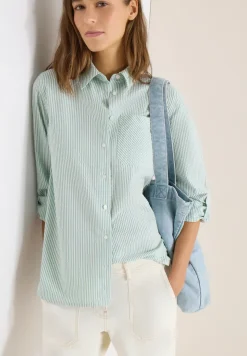 Gestreepte seersucker blouse