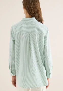 Gestreepte seersucker blouse