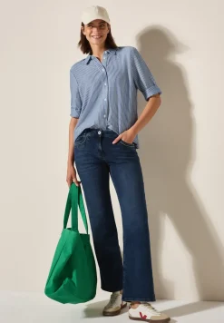 Gestreepte seersucker blouse