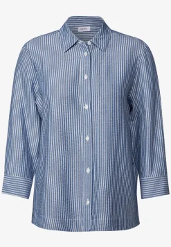 Gestreepte seersucker blouse