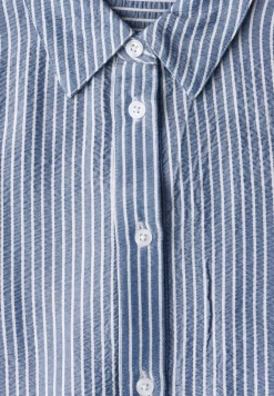 Gestreepte seersucker blouse