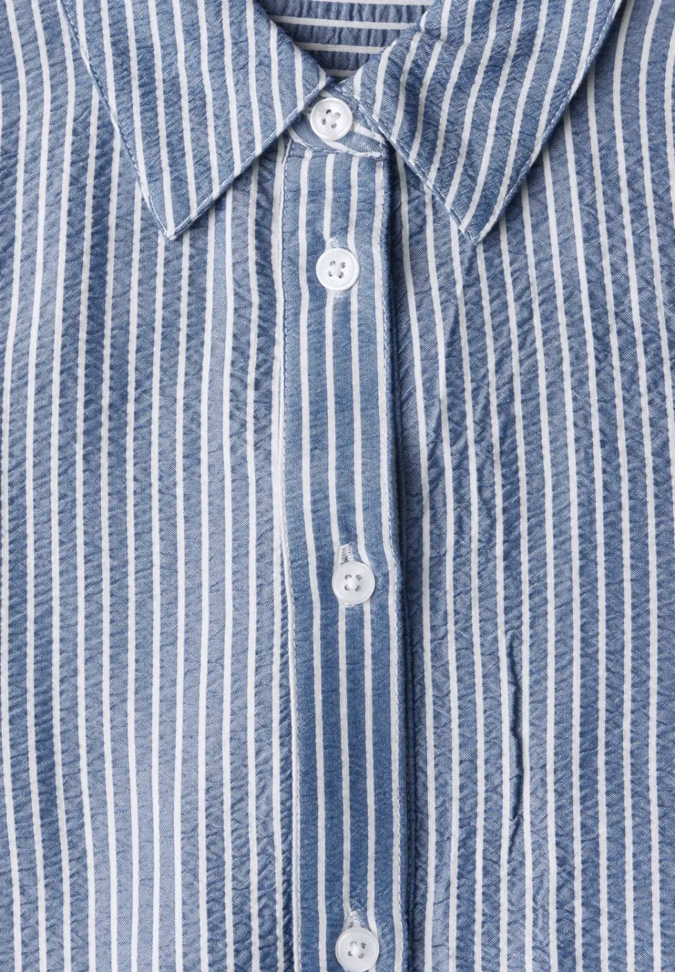 Gestreepte seersucker blouse