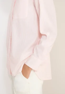 Gestreepte seersucker blouse