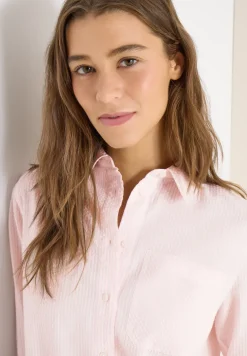 Gestreepte seersucker blouse