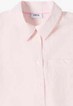 Gestreepte seersucker blouse