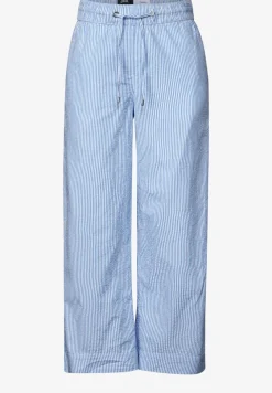 Gestreepte seersucker broek