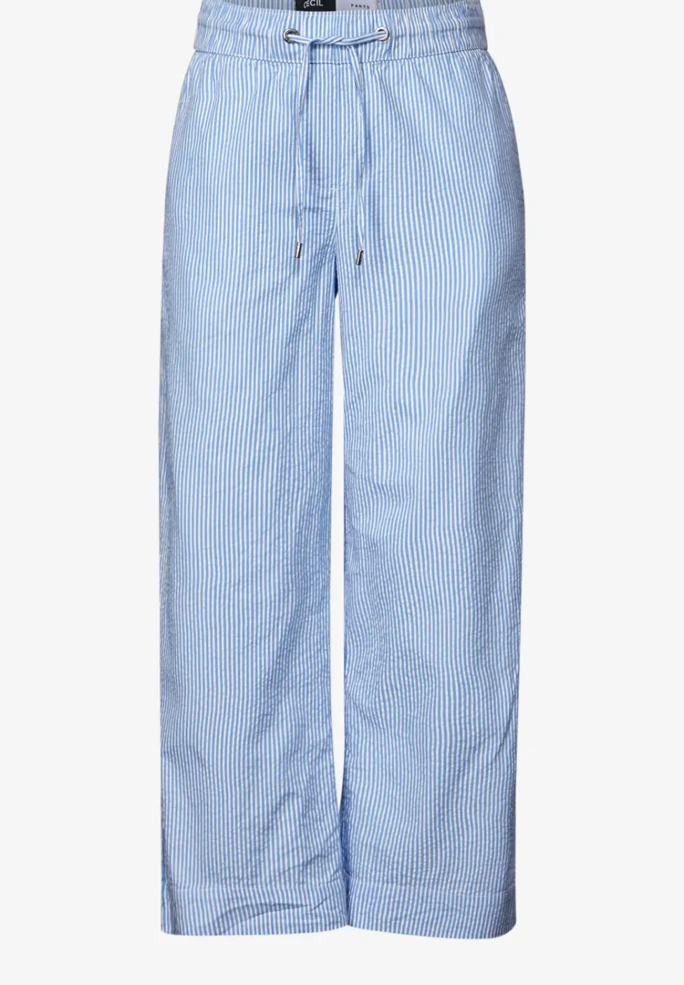 Gestreepte seersucker broek