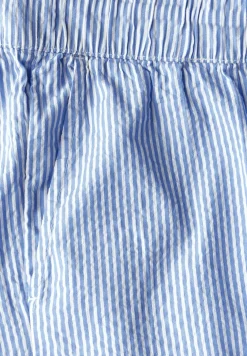 Gestreepte seersucker broek