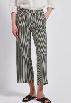 Gestreepte seersucker broek