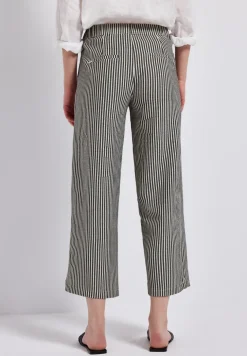 Gestreepte seersucker broek