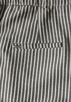 Gestreepte seersucker broek