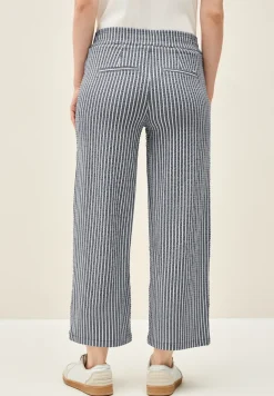 Gestreepte seersucker broek