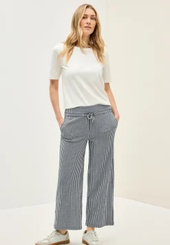 Gestreepte seersucker broek