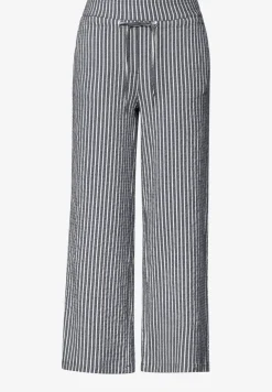 Gestreepte seersucker broek