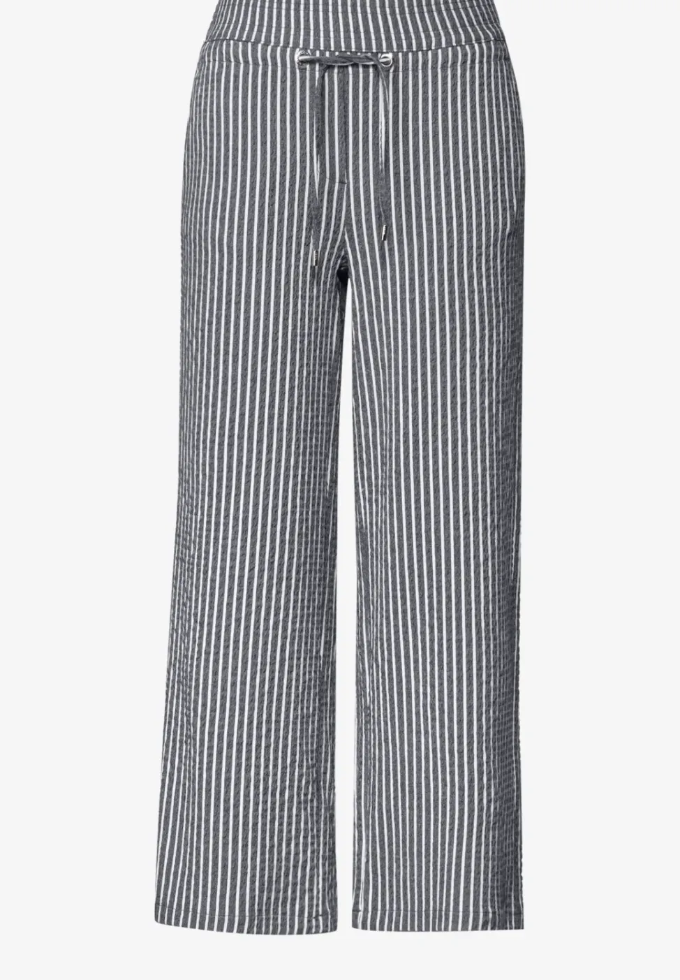Gestreepte seersucker broek