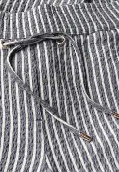 Gestreepte seersucker broek