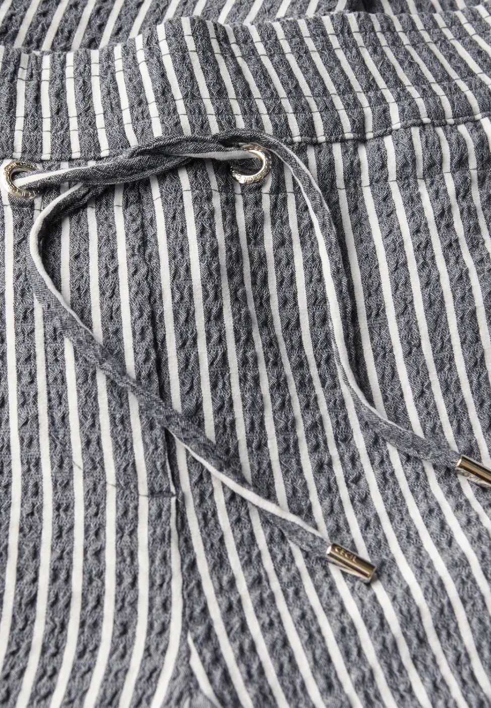 Gestreepte seersucker broek