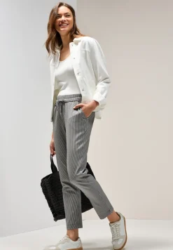Gestreepte seersucker broek
