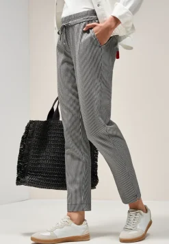 Gestreepte seersucker broek