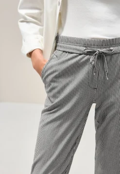 Gestreepte seersucker broek
