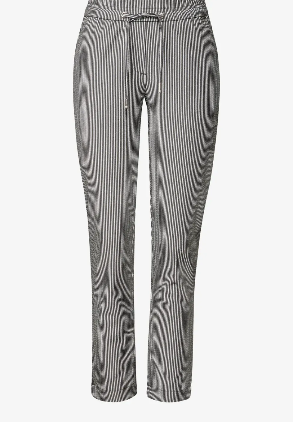 Gestreepte seersucker broek