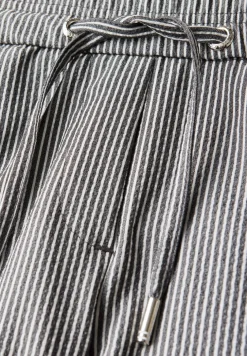 Gestreepte seersucker broek