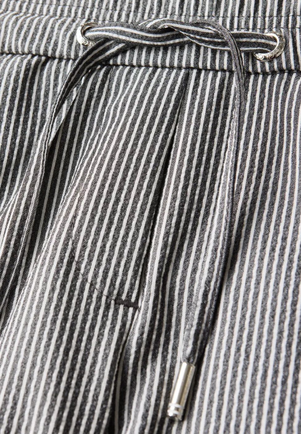 Gestreepte seersucker broek