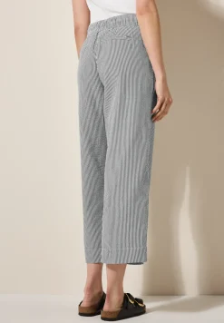 Gestreepte seersucker broek