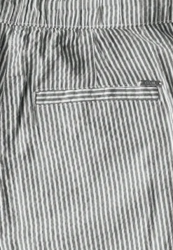 Gestreepte seersucker broek