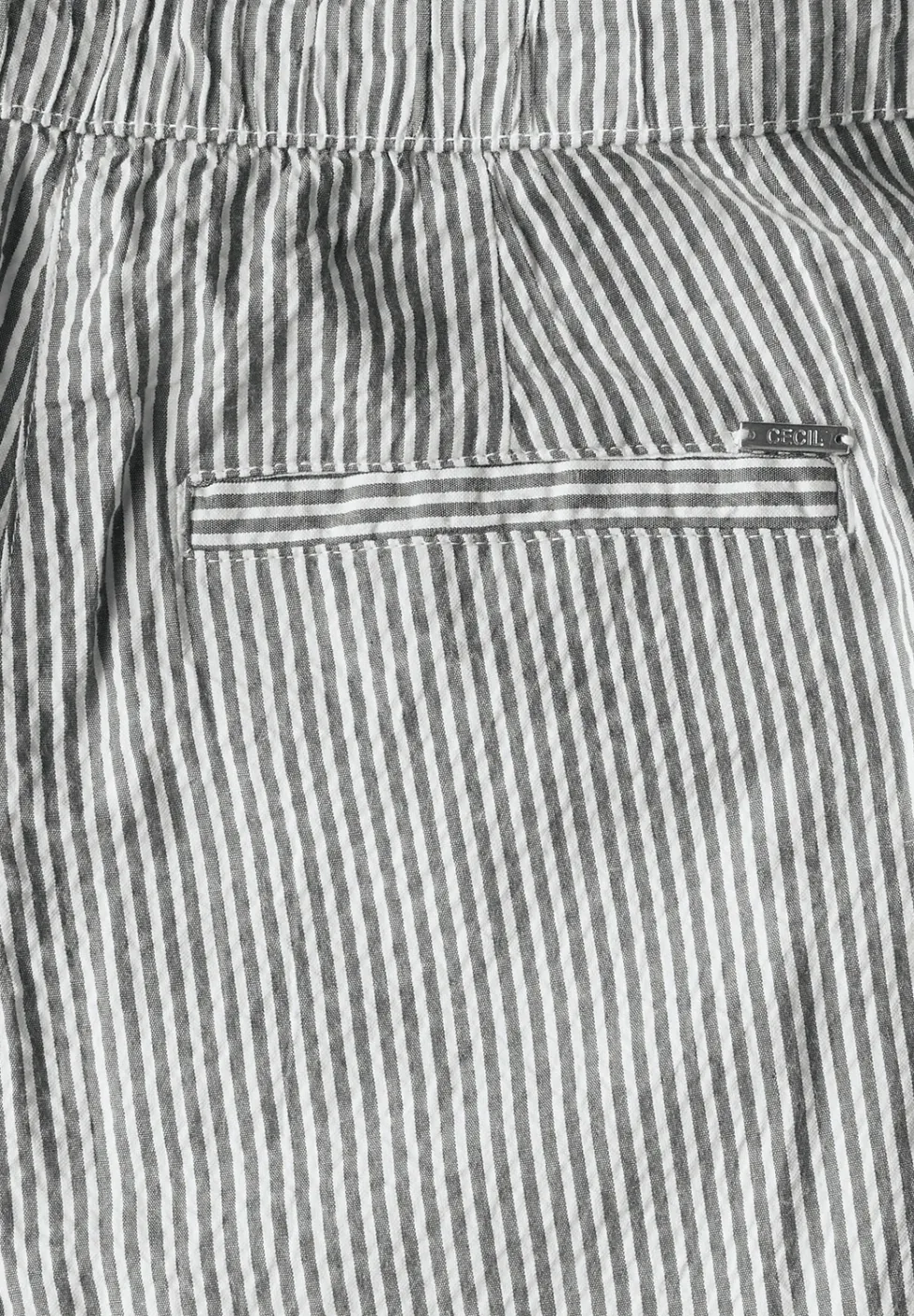 Gestreepte seersucker broek