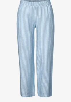 Gestreepte seersucker broek